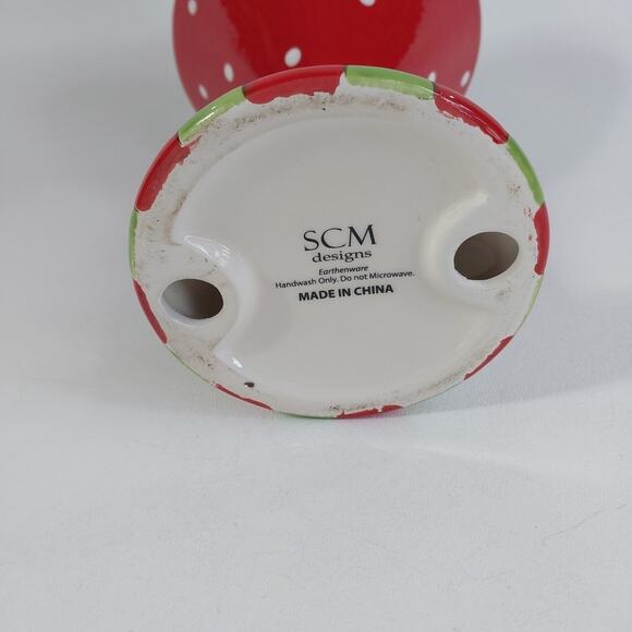 SCM DESIGNS GIANT HOLIDAY CHRISTMAS CERAMIC SNOWMAN MARTINI COCKTAIL GLASS CUTE! - Picture 4 of 5